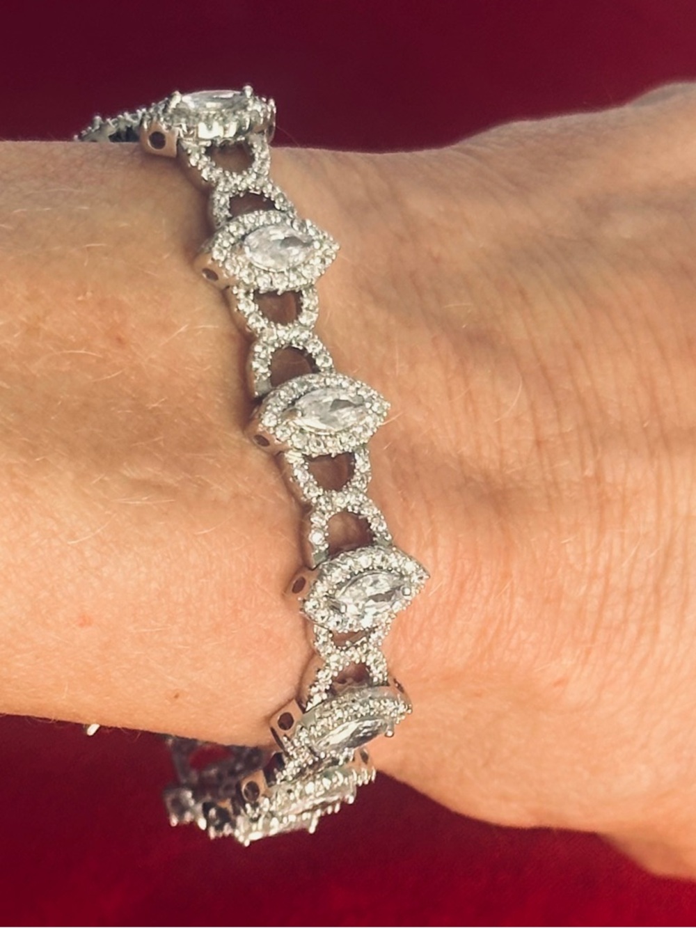 Bella Luce (R) 12.36CTW Marquise  & Round Rhodium Sterling Silver Bracelet